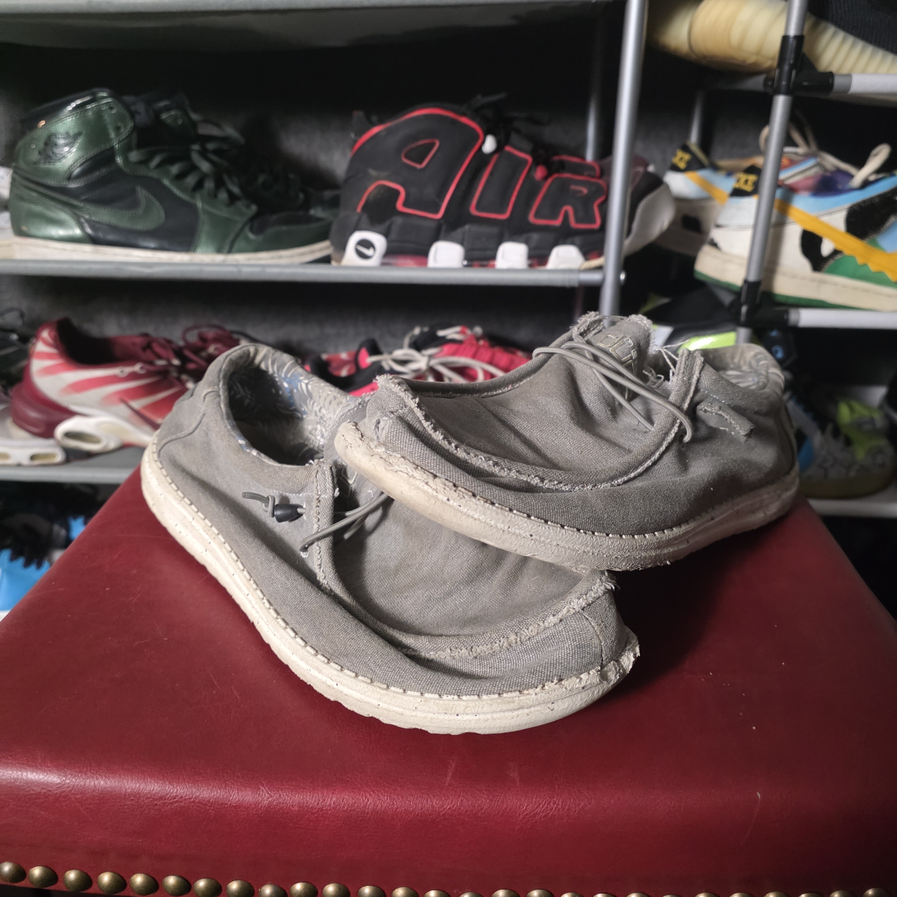 Hey Dude Wally Sox Size 13 Gray Athletic Shoes